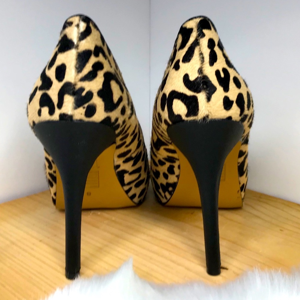 Dolce Vita leopard print fur heels size 8 - Picture 3 of 12